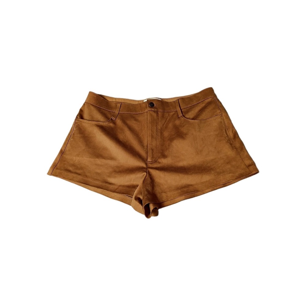 Abercrombie & Fitch Shorts Womens 32/14 Brown Faux Suede NEW w tags